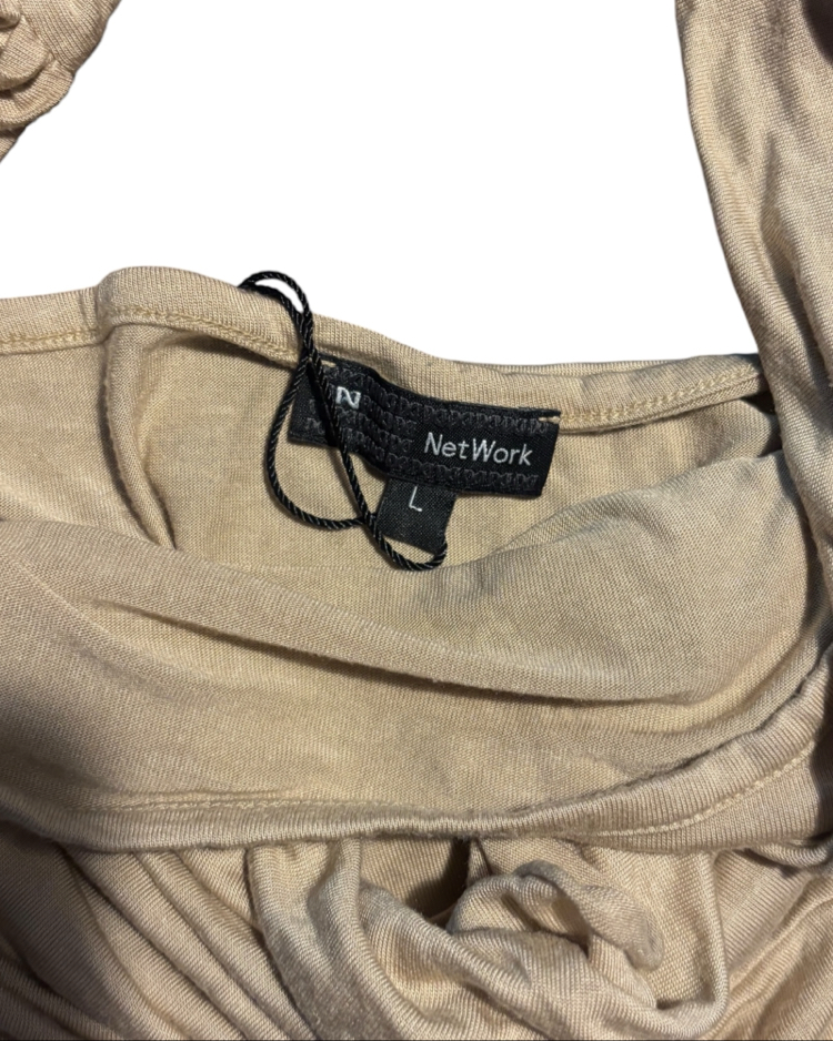 Network Draped Halter Top