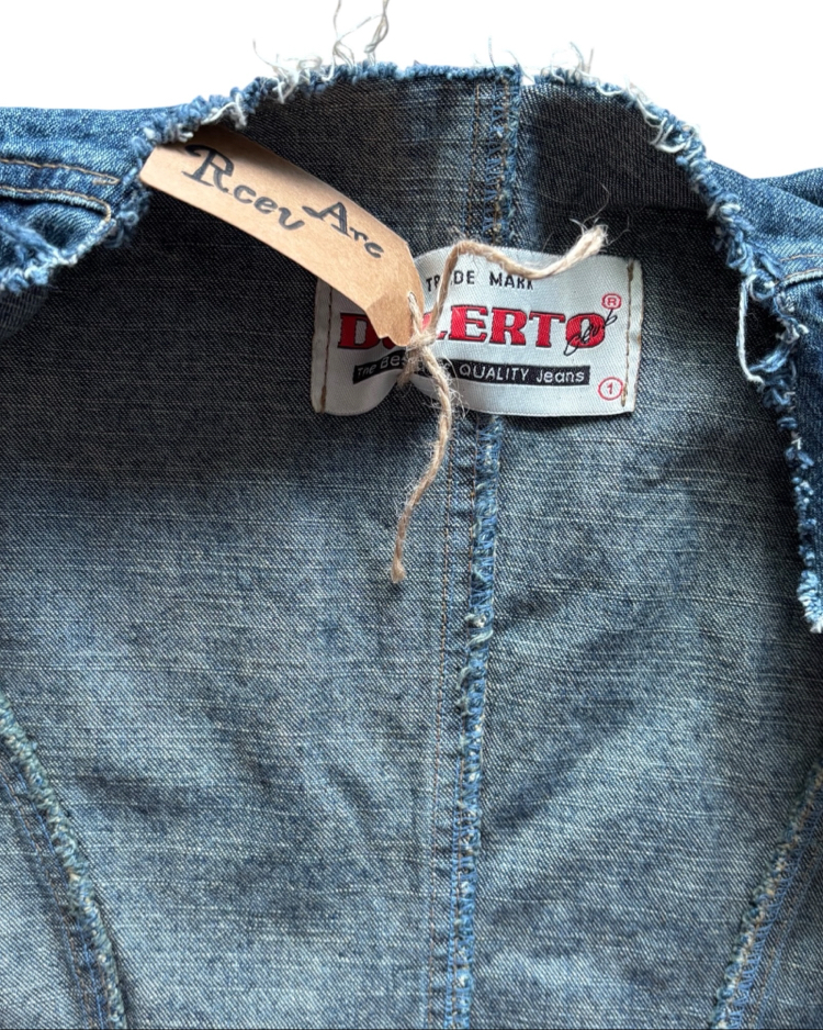 Raw Edge Denim Vest
