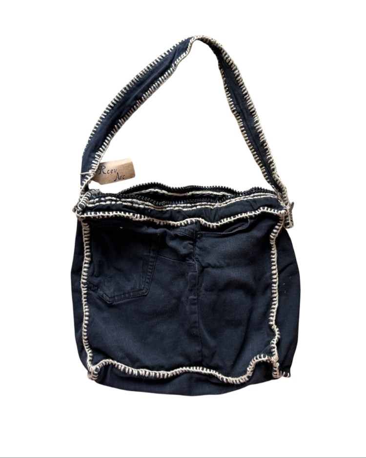 Upcycled Denim Shoulder Bag