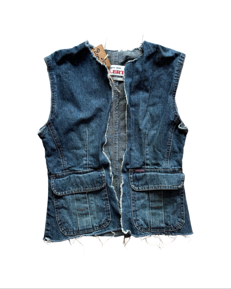Raw Edge Denim Vest