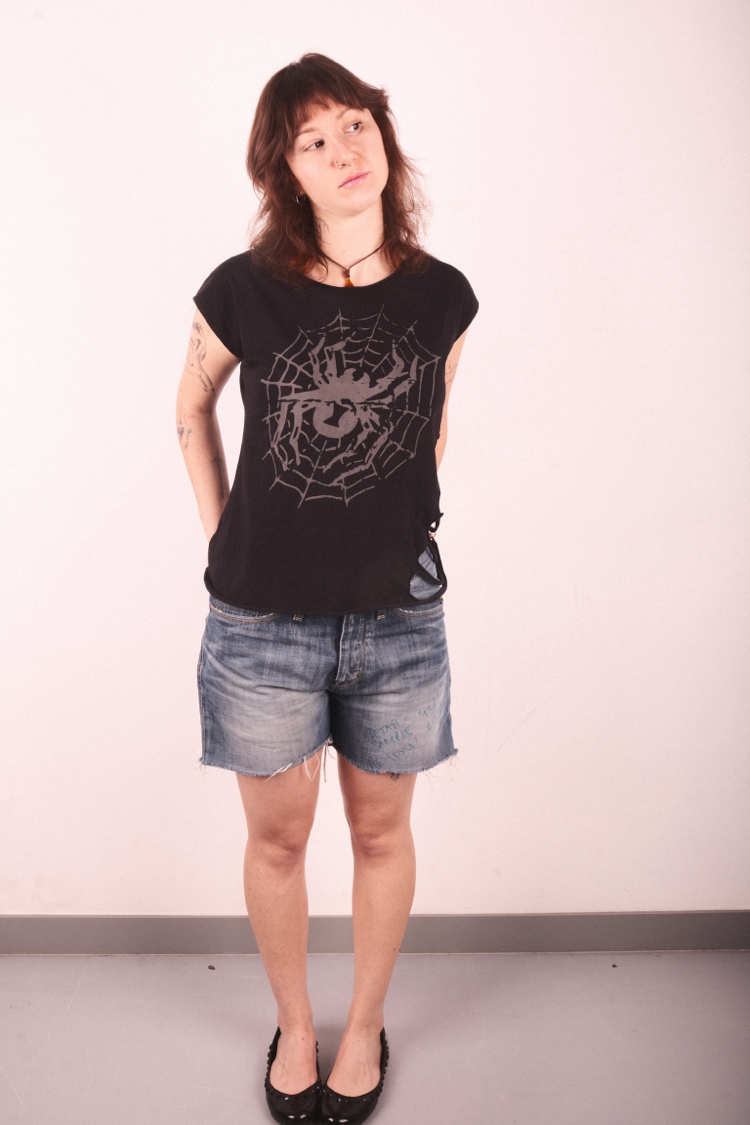 Spider Web Cut-Out Tee