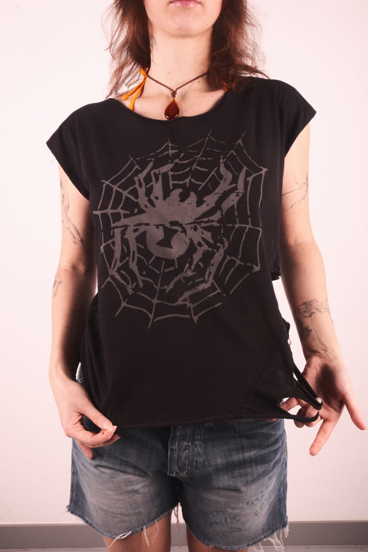 Spider Web Cut-Out Tee