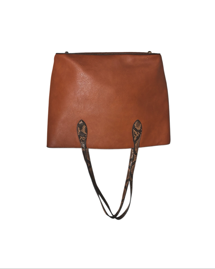 Snakeskin Handle Shoulder Bag