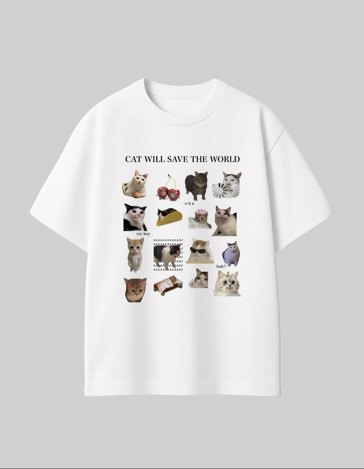 Cat Will Save The World Tshirt
