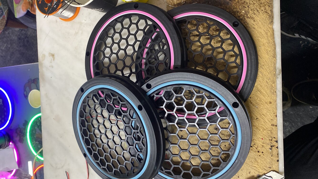 2 takım 20 cm Neon ledli mitrange kapağı 1 adet kumandalı çakar modülü