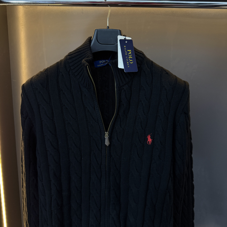 Polo Ralph Lauren Premium Triko Tam Fermuarlı Hırka