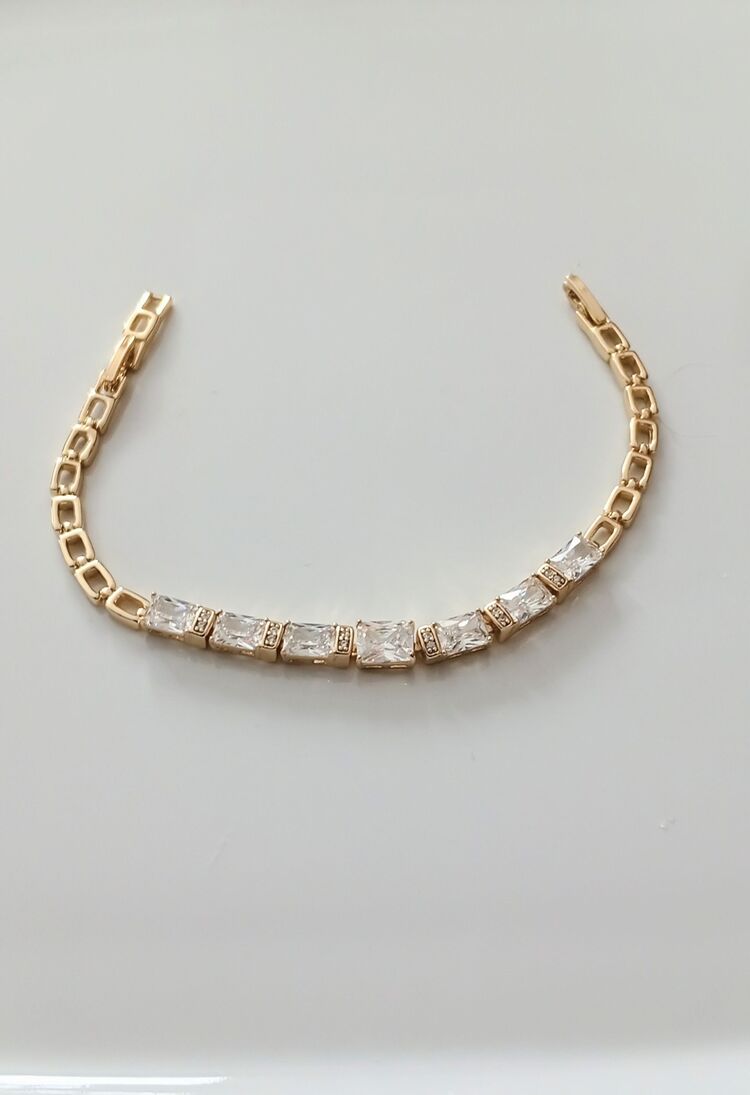 Xuping Zirkon Taşlı Gold Bileklik 