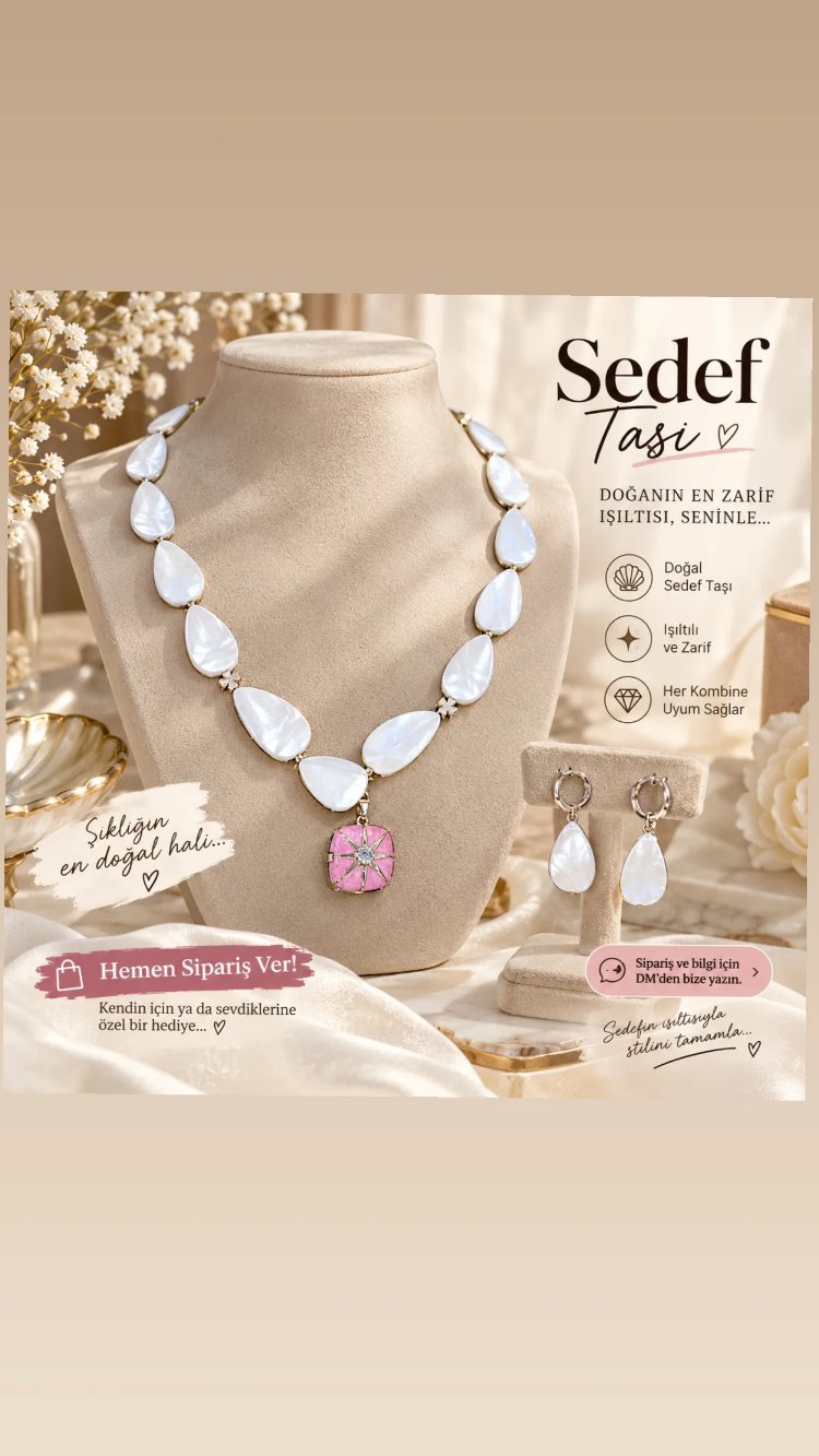 Sedef Damla Taşı kolye