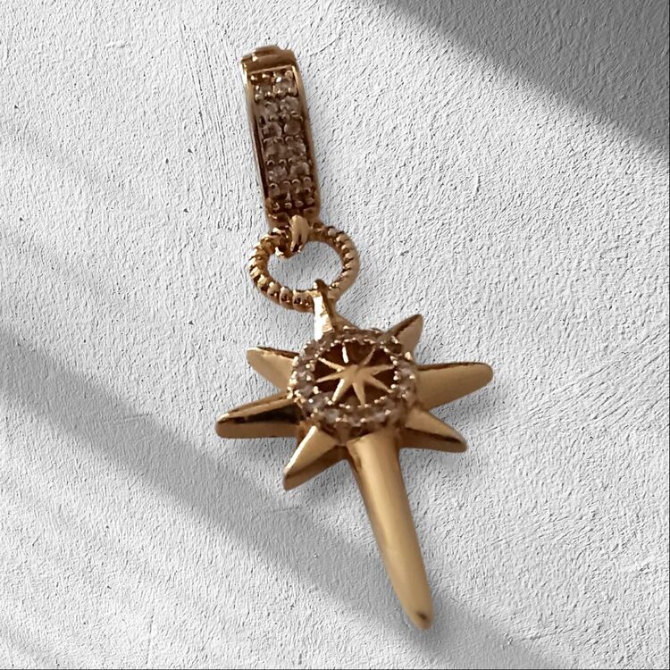 Zirkon Taşlı Charm Kolye Uçları