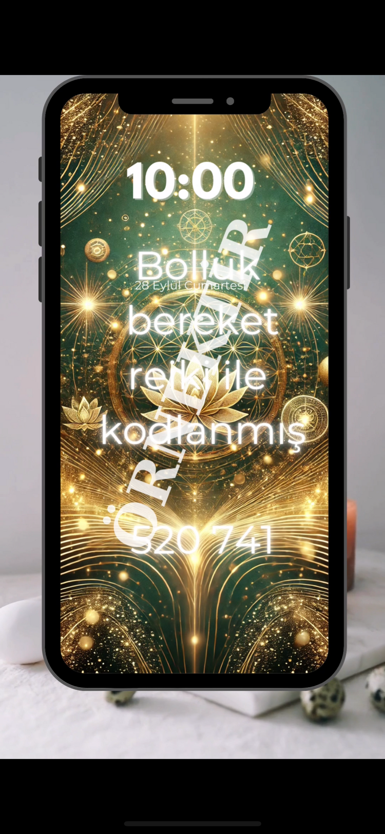 BOLLUK BEREKET REİKİSİ İLE ADINIZA KODLANAN TELEFON DUVAR KAĞIDI