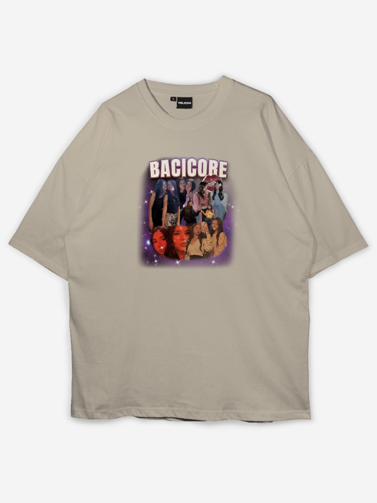 Kişiye özel Bacıcore Özel Tasarım Baskılı Oversize T-shirt 