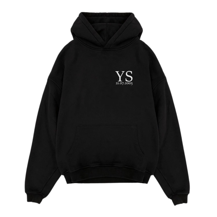 Kişiye özel Baş harfli Tasarım Baskılı Oversize sweatshirt