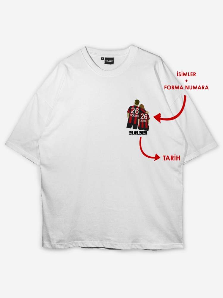 Kişiye özel Takımlı Özel Tasarım Baskılı Oversize T-shirt