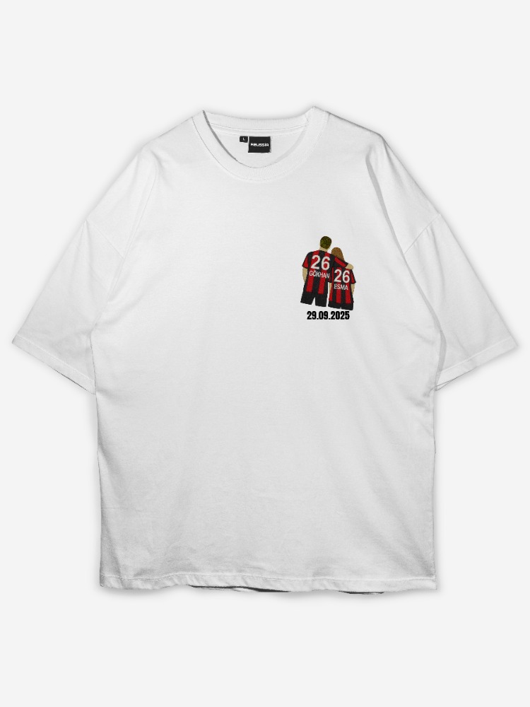 Kişiye özel Takımlı Özel Tasarım Baskılı Oversize T-shirt