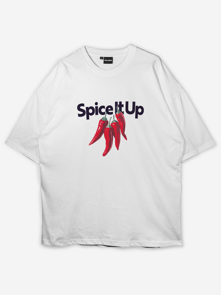 Spice it up Baskılı Oversize T-shirt 