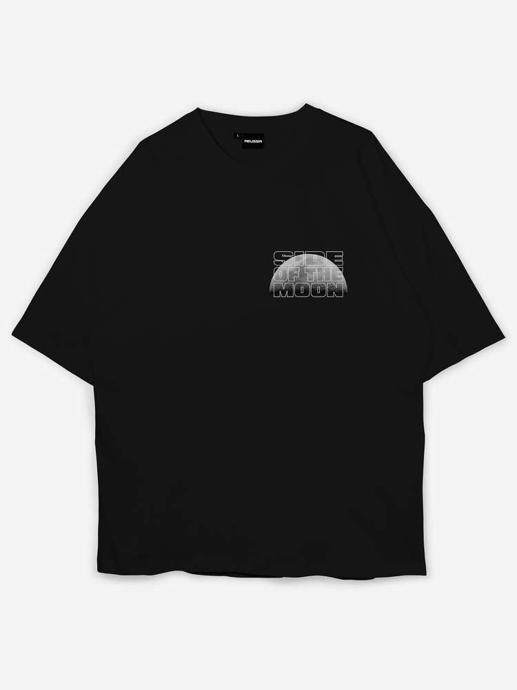 Dark Sıde Baskılı Oversize Siyah T-shirt