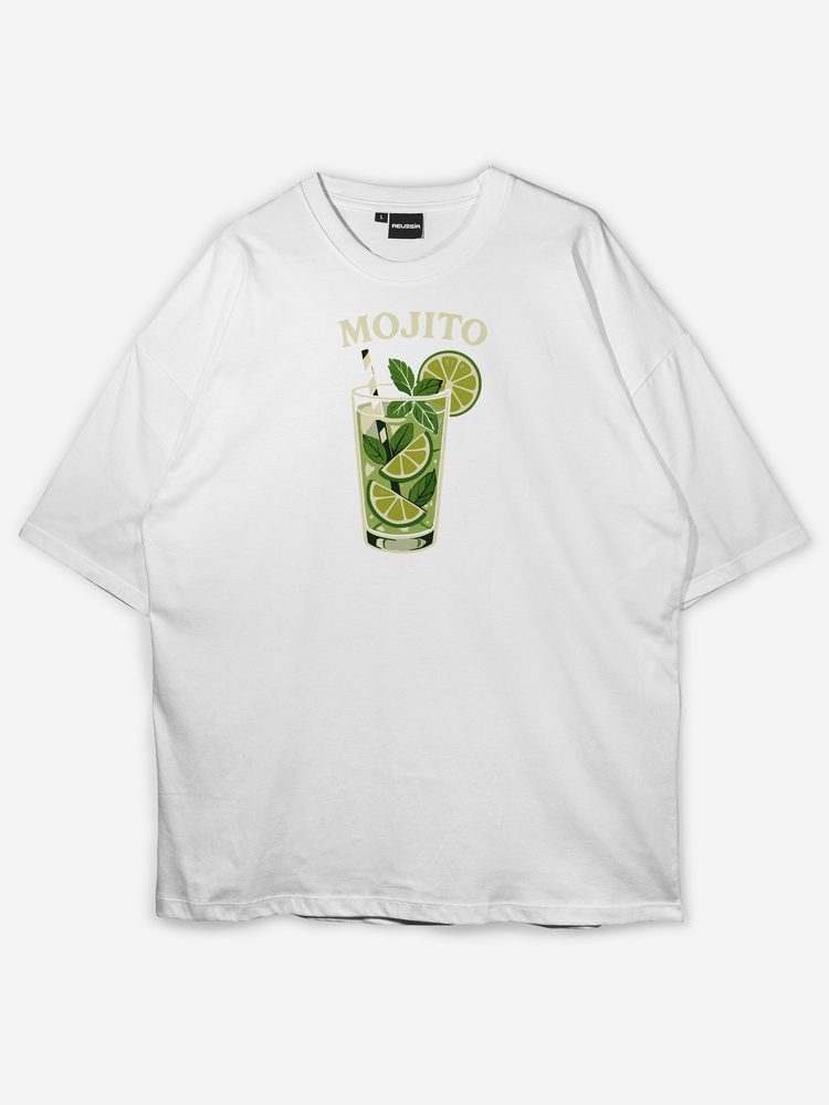Mojito Baskılı Oversize T-shirt 