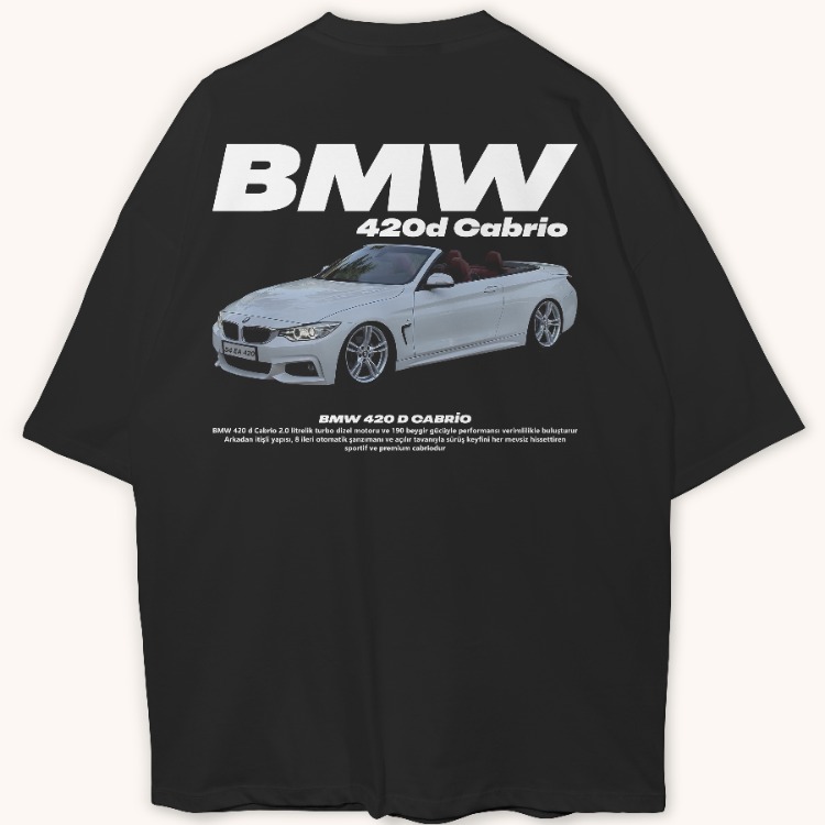 Kişiye özel Araç Tasarım Baskılı Oversize T-shirt 
