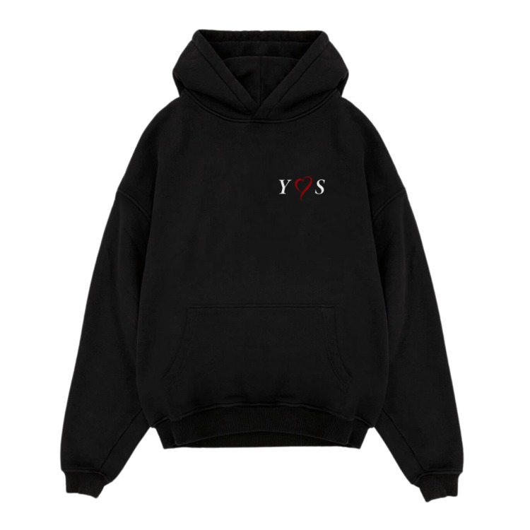 Kişiye özel Kalpli Baş Harf Tasarım Baskılı Oversize sweatshirt