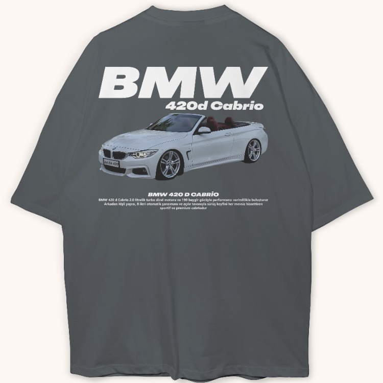 Kişiye özel Araç Tasarım Baskılı Oversize T-shirt 