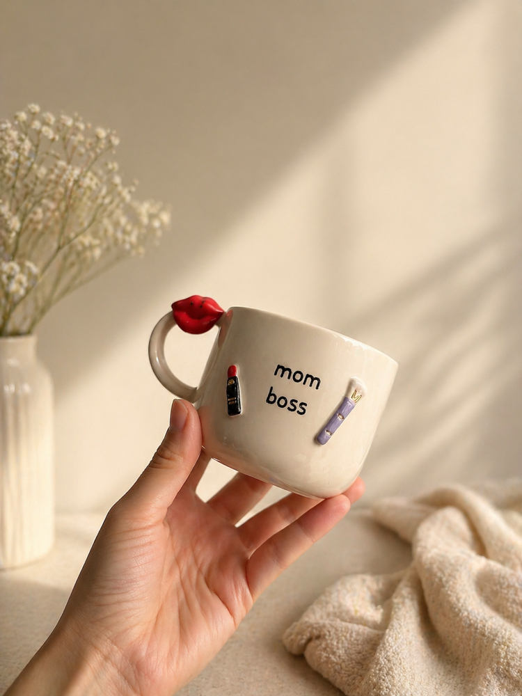 ‘Mom Boss’ El Yapımı Seramik Mug