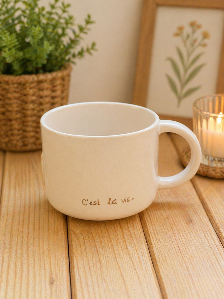 Köpek Figürlü Seramik Mug- Mavi