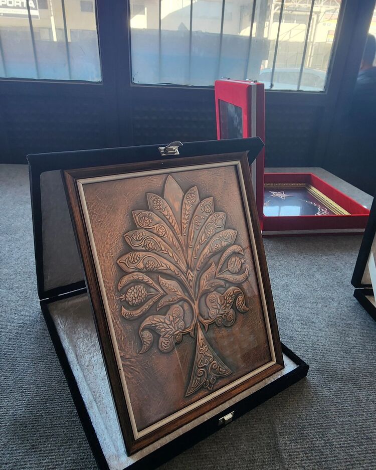 bakır rölyef tablo hayat ağacı