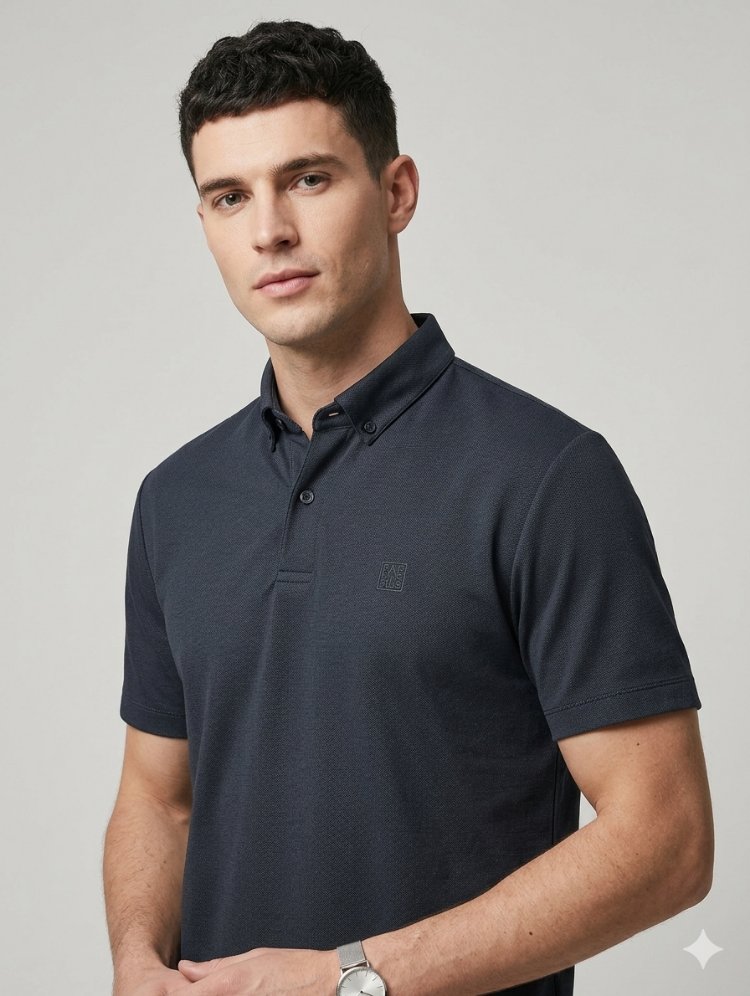 Oxford Dokulu Yaka Düğmeli Pike Polo Tişört