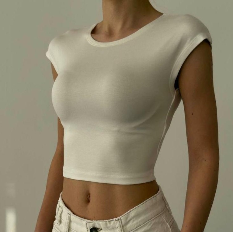 U Yaka Japone Kol Crop Üst