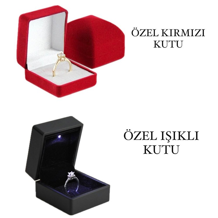 Gold Renk Mor Kalp Şekil Lovely Yüzük