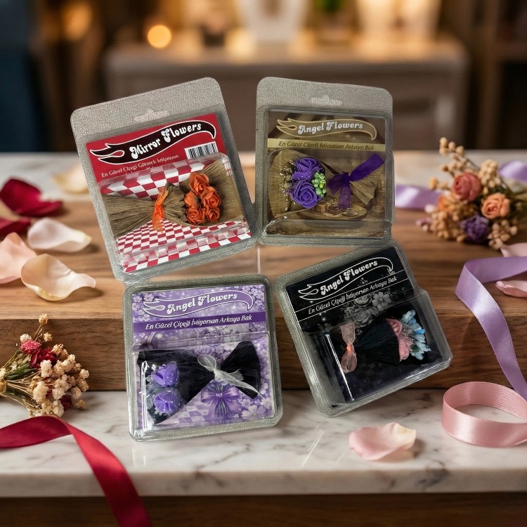 Mini Buket Çiçek Aynalı – Love Flowers