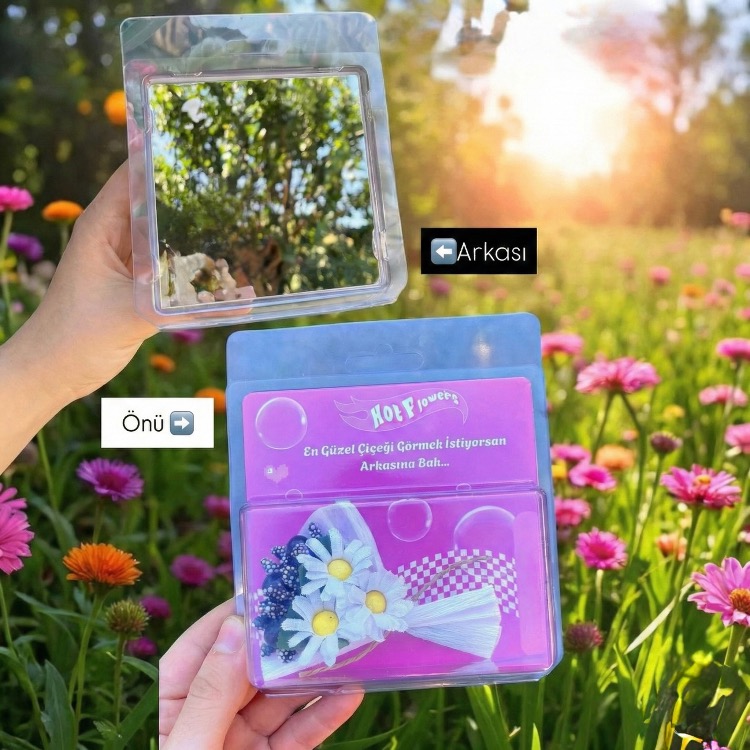 Mini Buket Çiçek Aynalı – Love Flowers