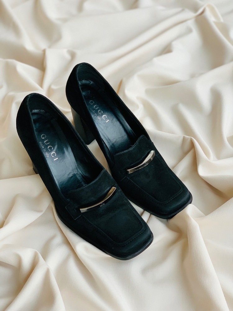 Gucci Vintage Kalın Topuklu Ayakkabı