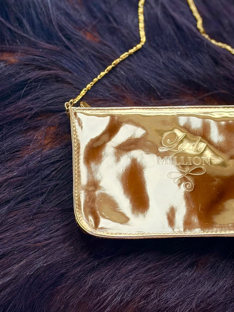 Vintage Paco Rabanne Lady Million Gold Baget Çanta  