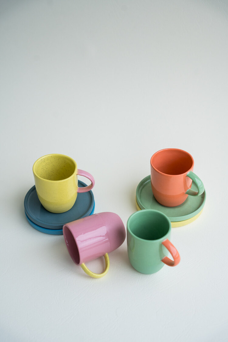 Stoneware 4’lü Kahve Fincanı Seti