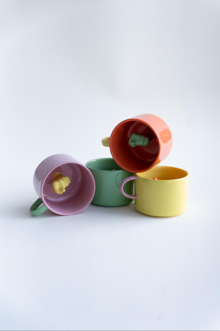 Stoneware Renkli Nah Fincan