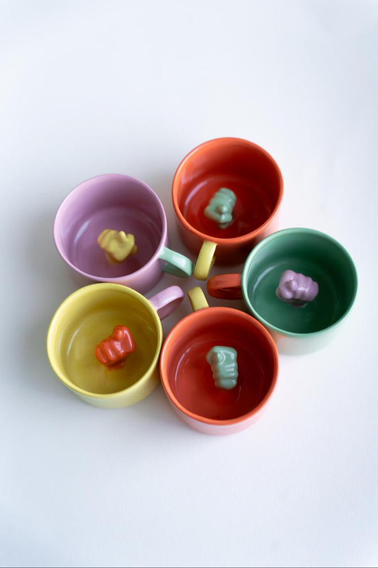 Stoneware Renkli Nah Fincan