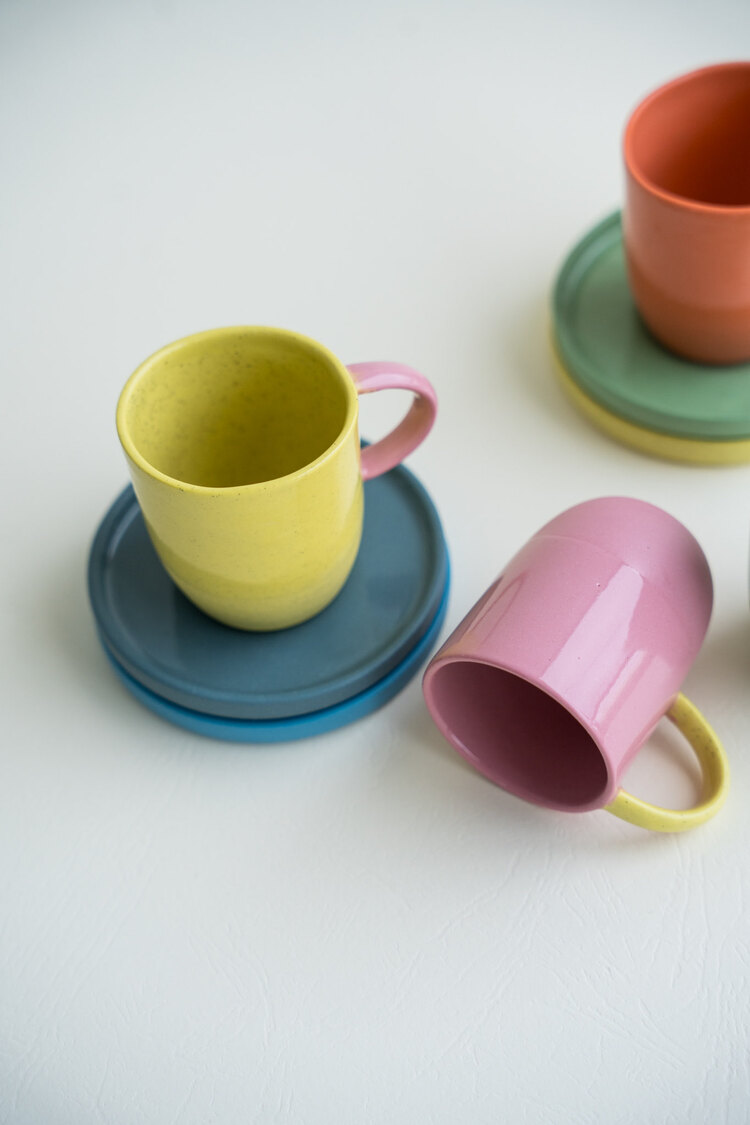 Stoneware 4’lü Kahve Fincanı Seti