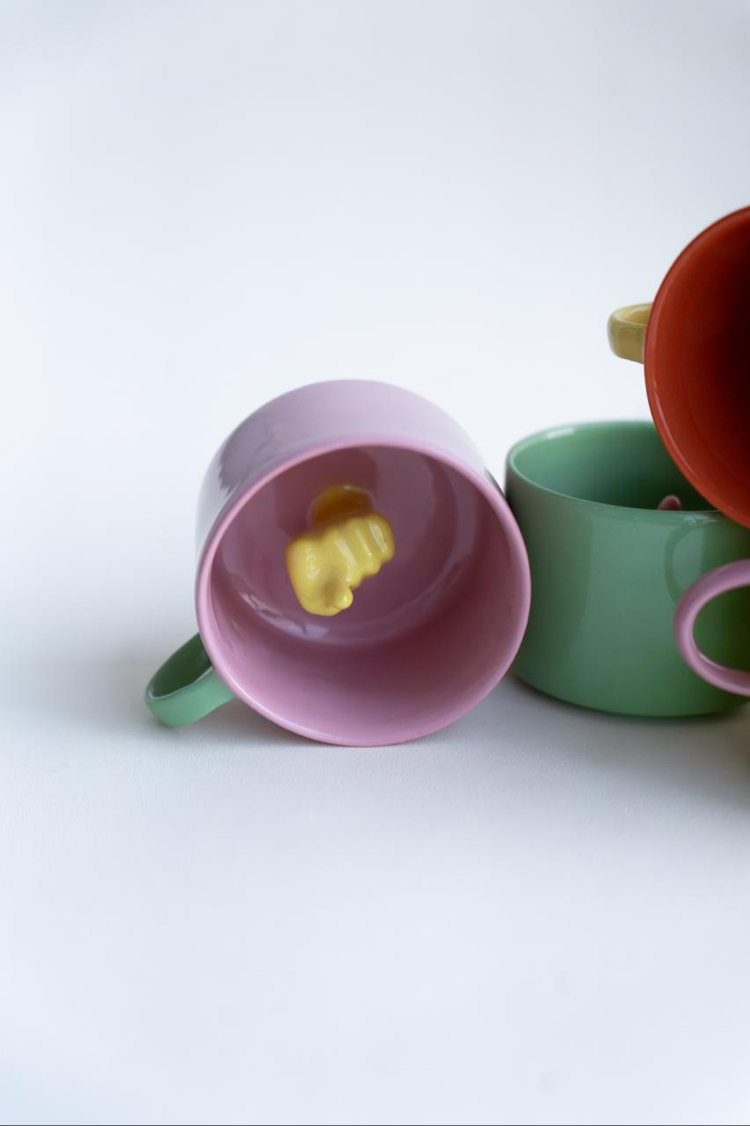 Stoneware Renkli Nah Fincan