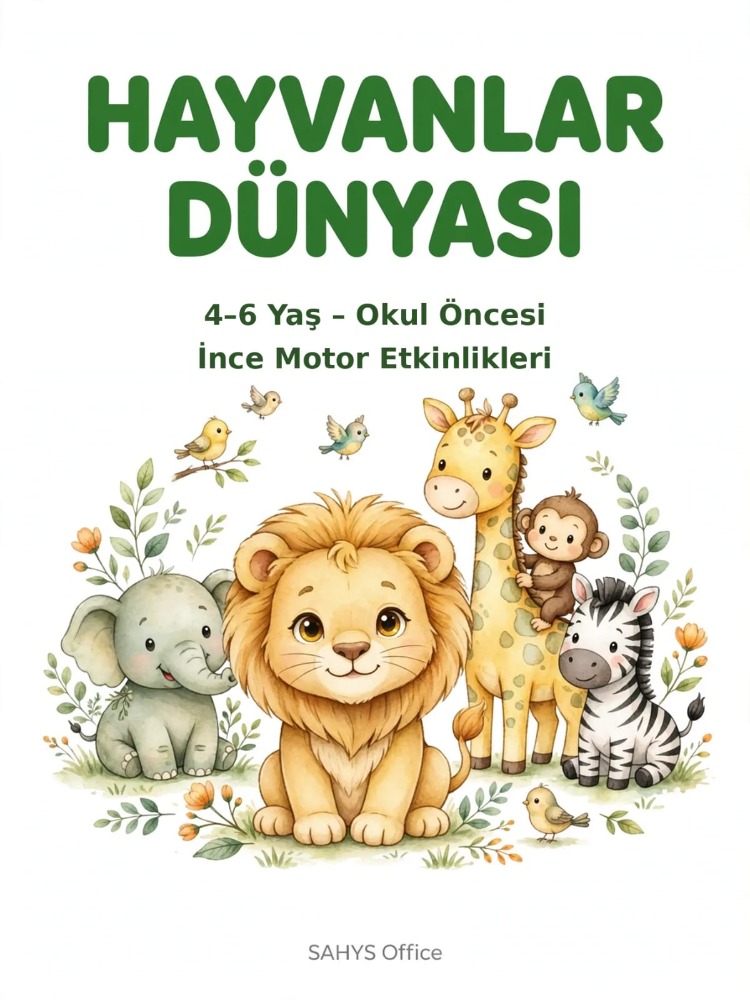 Hayvanlar Dünyası – 4–6 Yaş Okul Öncesi Etkinlikleri
