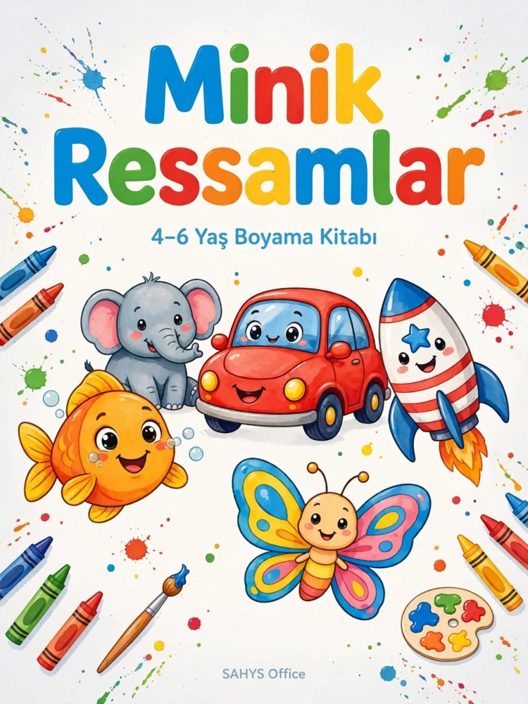Minik Ressamlar – 4–6 Yaş Boyama Kitabı