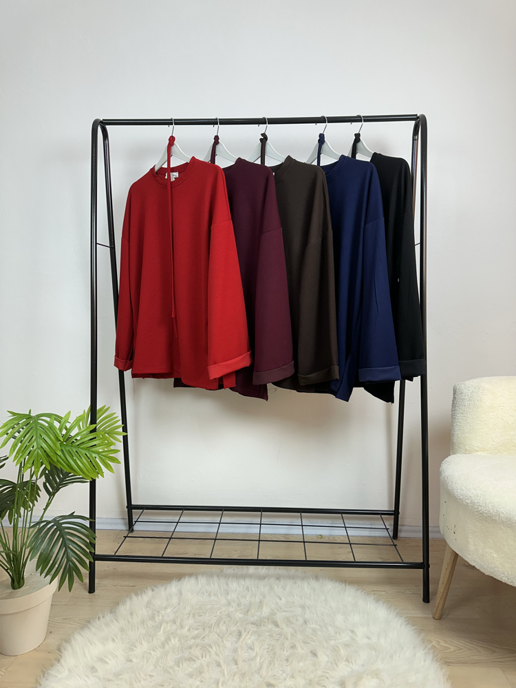 Kolu katlamalı sweatshirt 