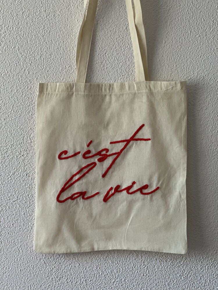 c’est la vie tote bag / bez çanta