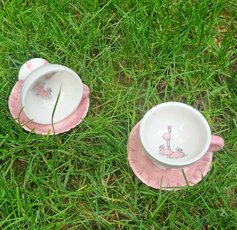flamingo Türk kahve fincan set 