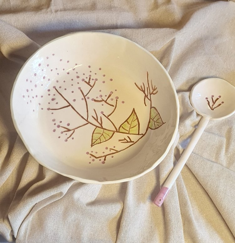 Kaşıklı  Salata Sunum  kasesi 