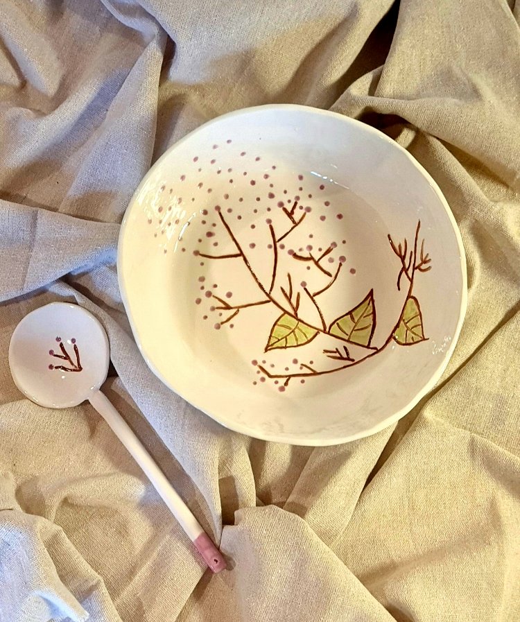 Kaşıklı  Salata Sunum  kasesi 