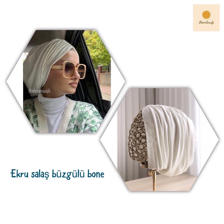 Ekru Büzgülü Salaş Bone