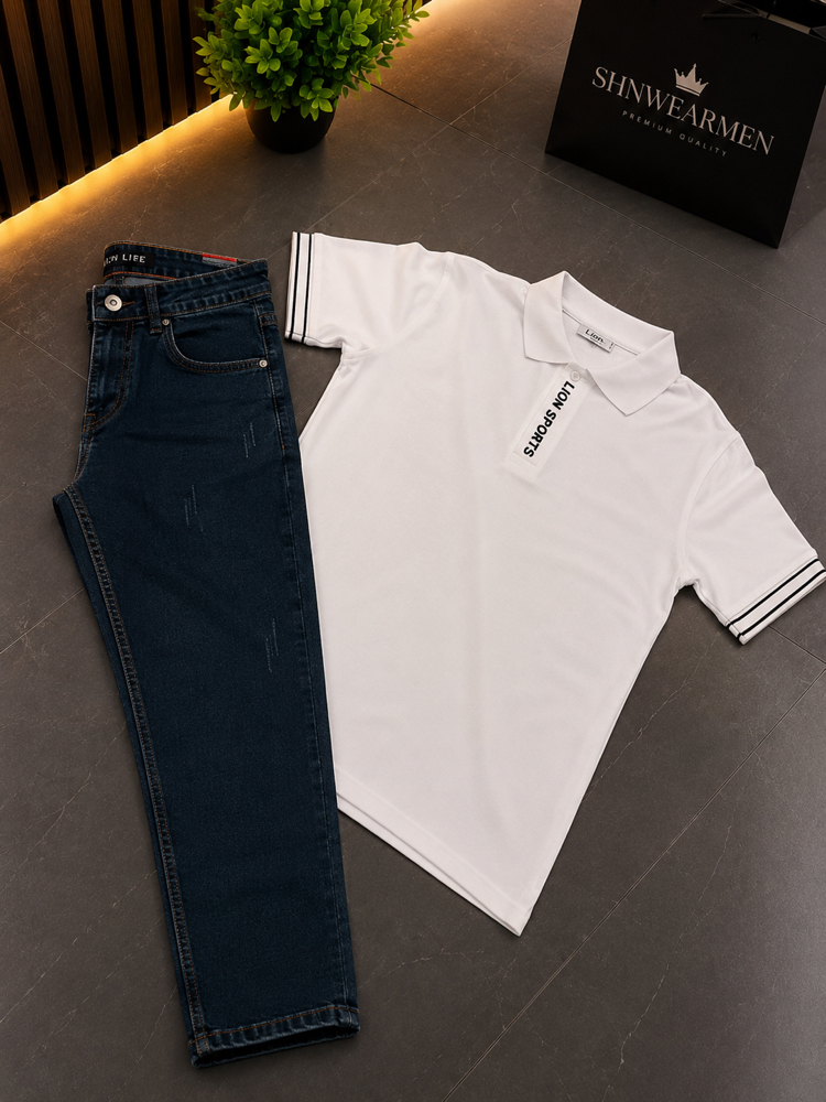 JEAN PANTOLON LUFİAN POLO YAKA T-SHŞRT