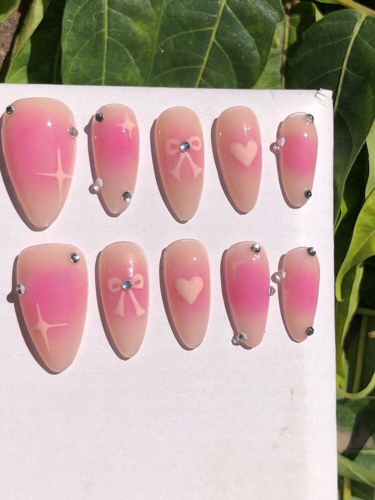 kalıcı oje taşlı ombre nail set