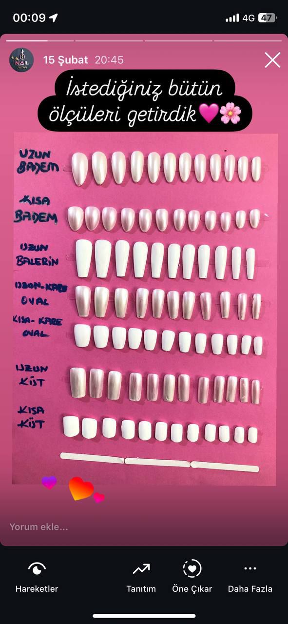 kalıcı oje nail set